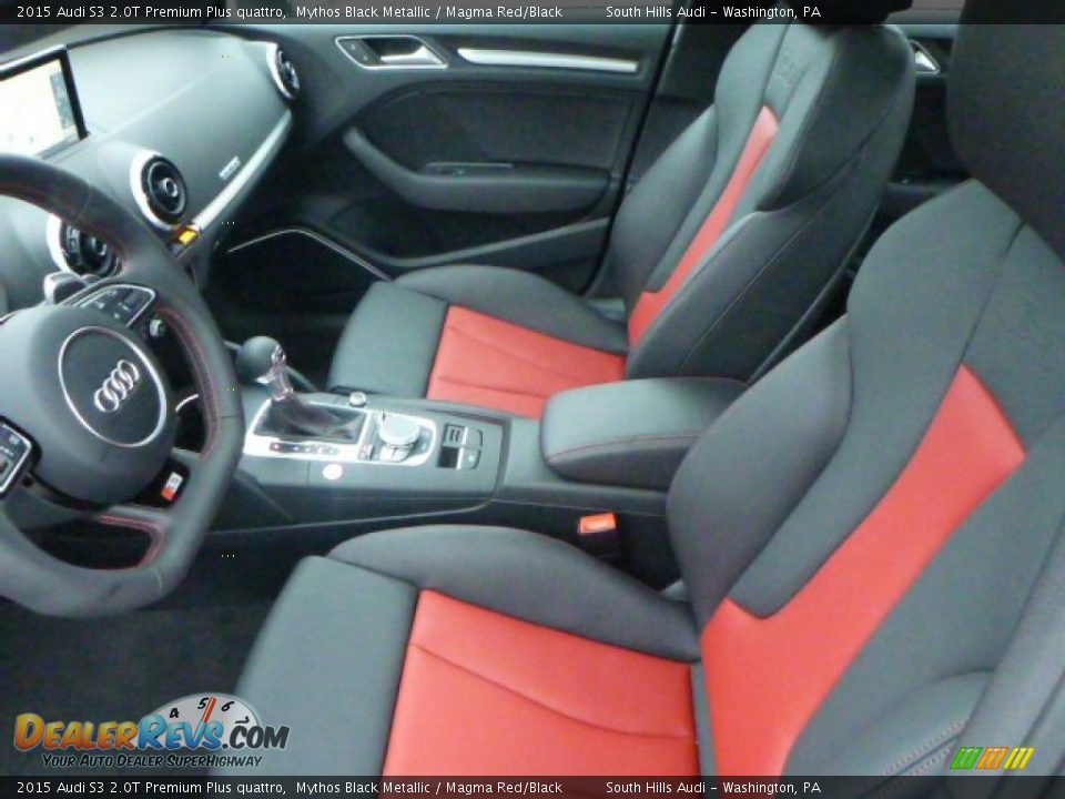 Magma Red/Black Interior - 2015 Audi S3 2.0T Premium Plus quattro Photo #8