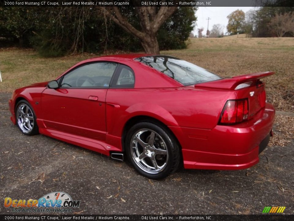 2000 Ford Mustang GT Coupe Laser Red Metallic / Medium Graphite Photo #4