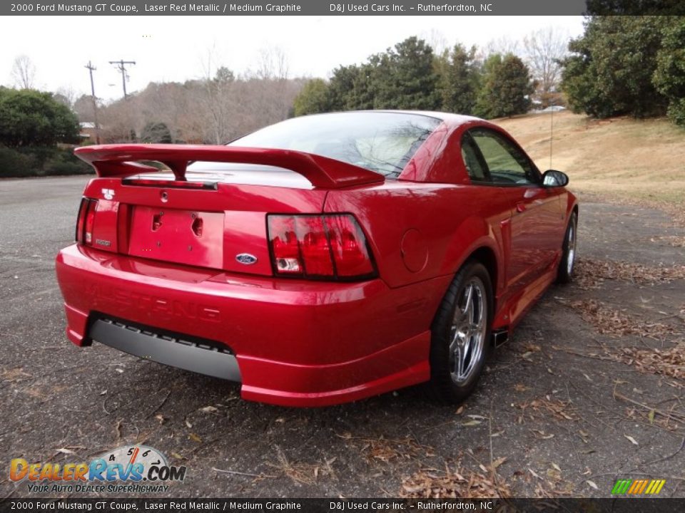 2000 Ford Mustang GT Coupe Laser Red Metallic / Medium Graphite Photo #6