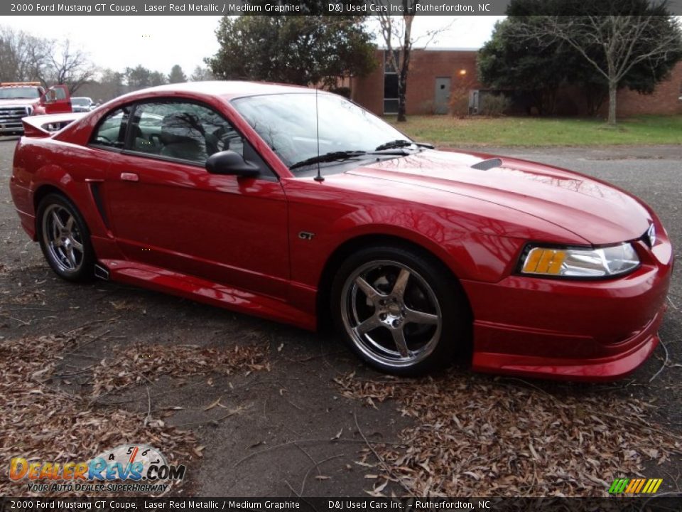 Laser Red Metallic 2000 Ford Mustang GT Coupe Photo #9