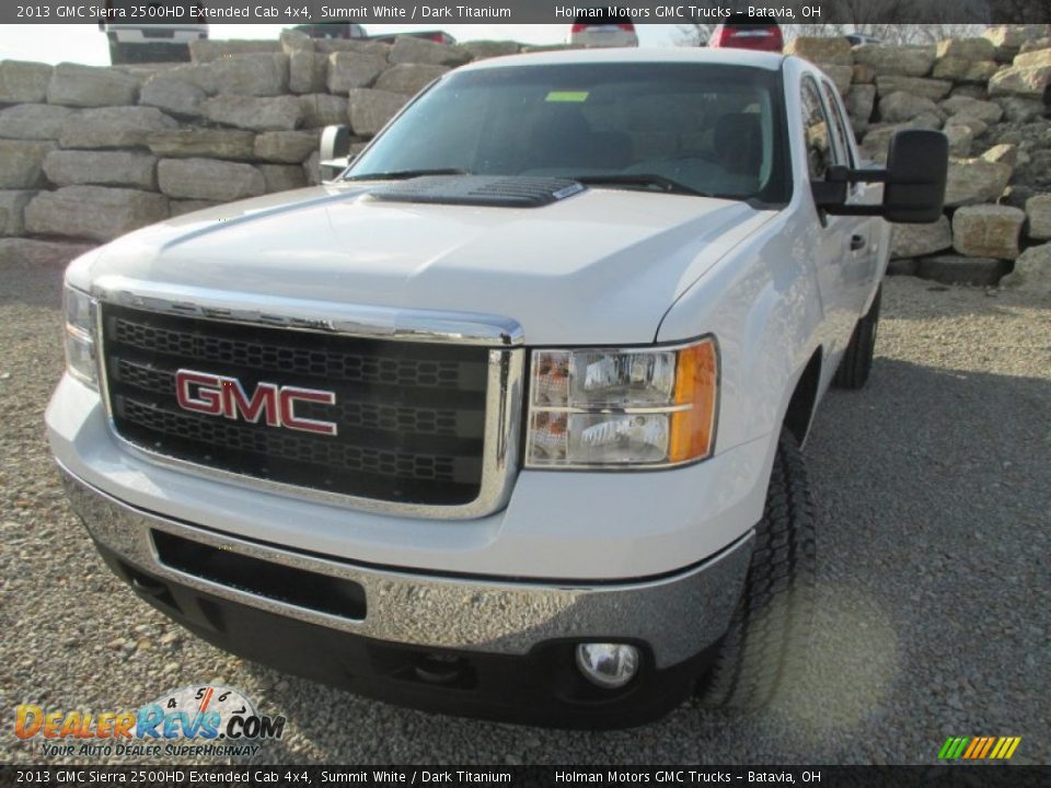 2013 GMC Sierra 2500HD Extended Cab 4x4 Summit White / Dark Titanium Photo #2