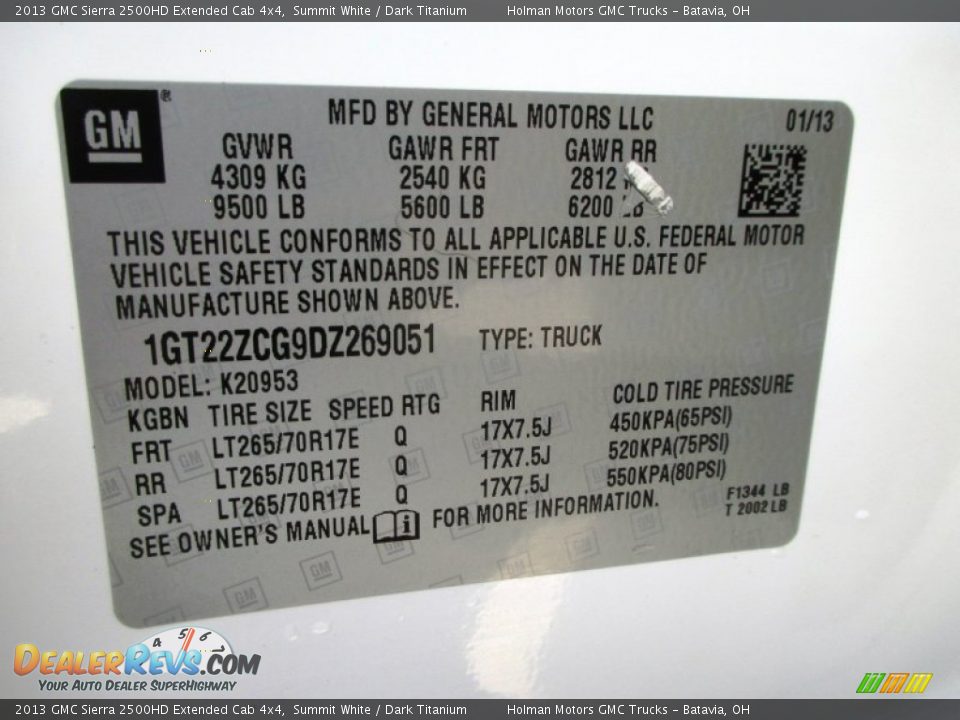 2013 GMC Sierra 2500HD Extended Cab 4x4 Summit White / Dark Titanium Photo #5