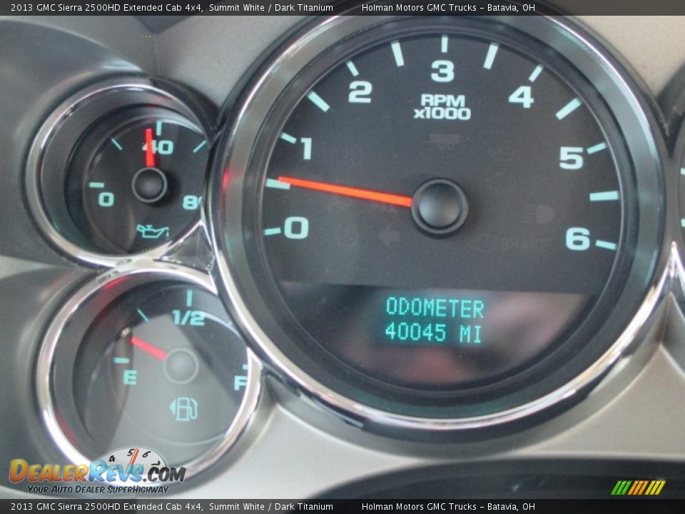 2013 GMC Sierra 2500HD Extended Cab 4x4 Summit White / Dark Titanium Photo #12