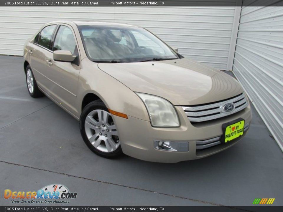 2006 Ford Fusion SEL V6 Dune Pearl Metallic / Camel Photo #1