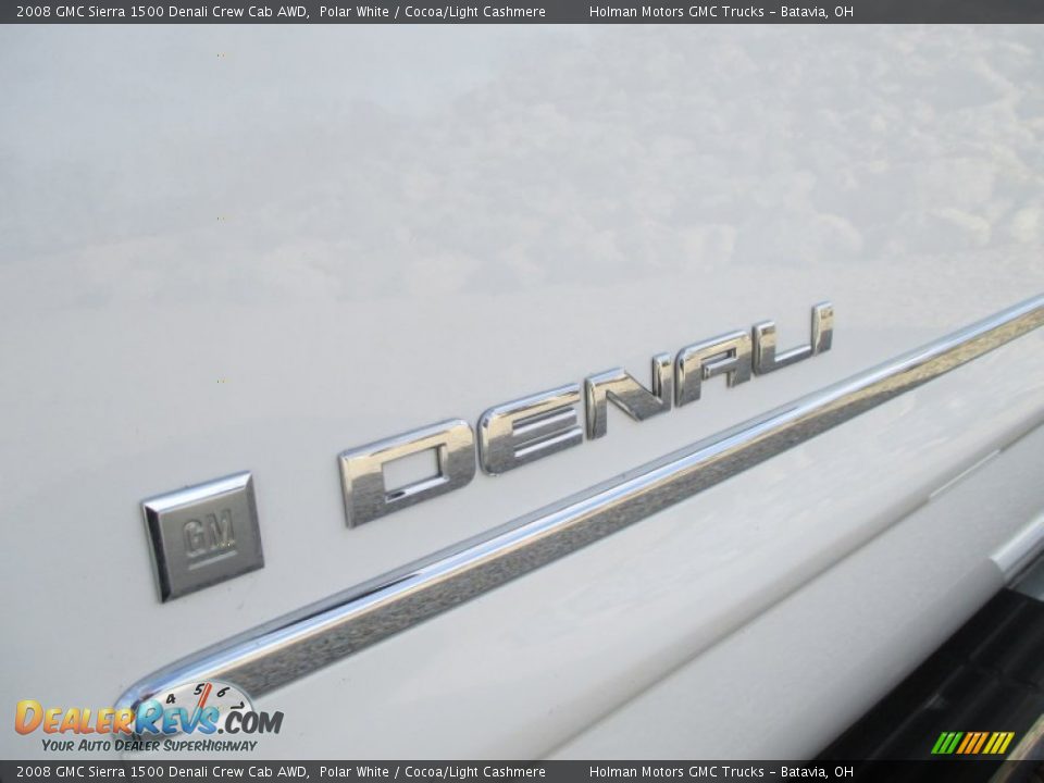 2008 GMC Sierra 1500 Denali Crew Cab AWD Polar White / Cocoa/Light Cashmere Photo #4