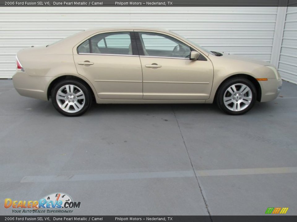 2006 Ford Fusion SEL V6 Dune Pearl Metallic / Camel Photo #8