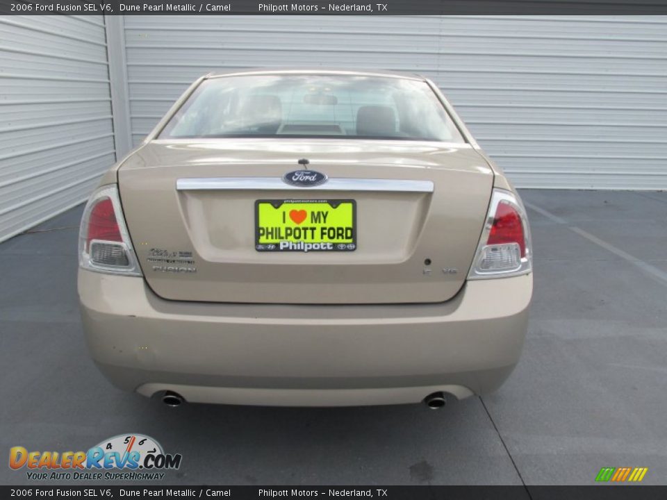2006 Ford Fusion SEL V6 Dune Pearl Metallic / Camel Photo #10