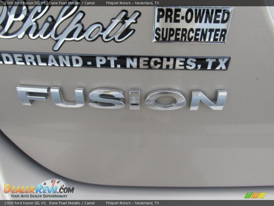 2006 Ford Fusion SEL V6 Dune Pearl Metallic / Camel Photo #15