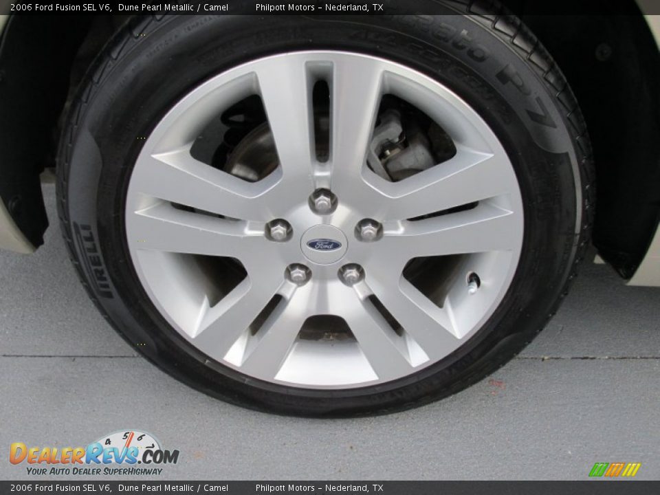 2006 Ford Fusion SEL V6 Dune Pearl Metallic / Camel Photo #19