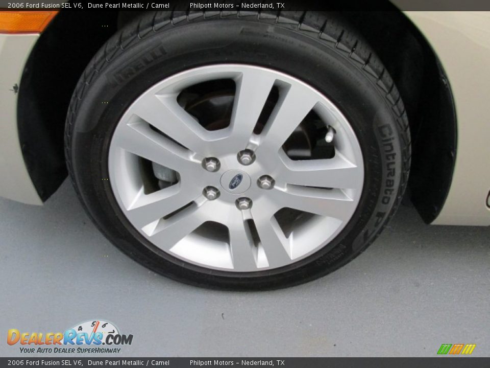 2006 Ford Fusion SEL V6 Dune Pearl Metallic / Camel Photo #21