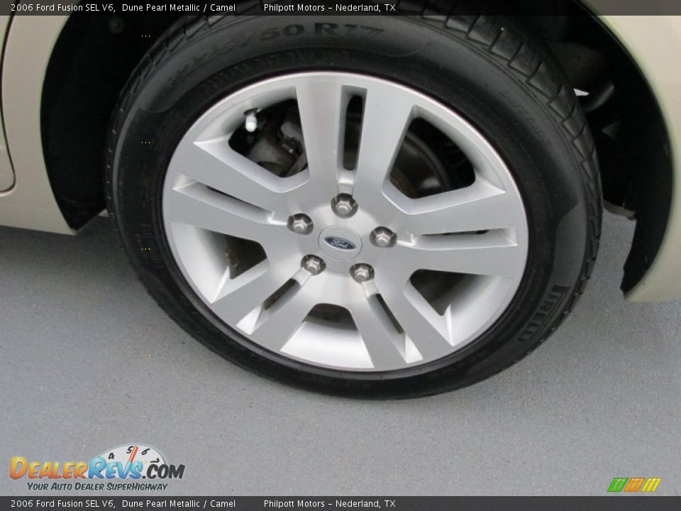 2006 Ford Fusion SEL V6 Dune Pearl Metallic / Camel Photo #22