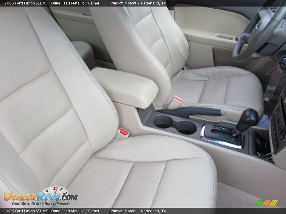 2006 Ford Fusion SEL V6 Dune Pearl Metallic / Camel Photo #28