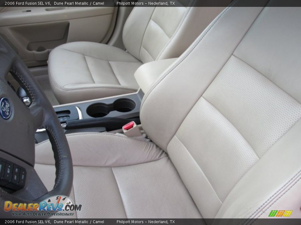 2006 Ford Fusion SEL V6 Dune Pearl Metallic / Camel Photo #35