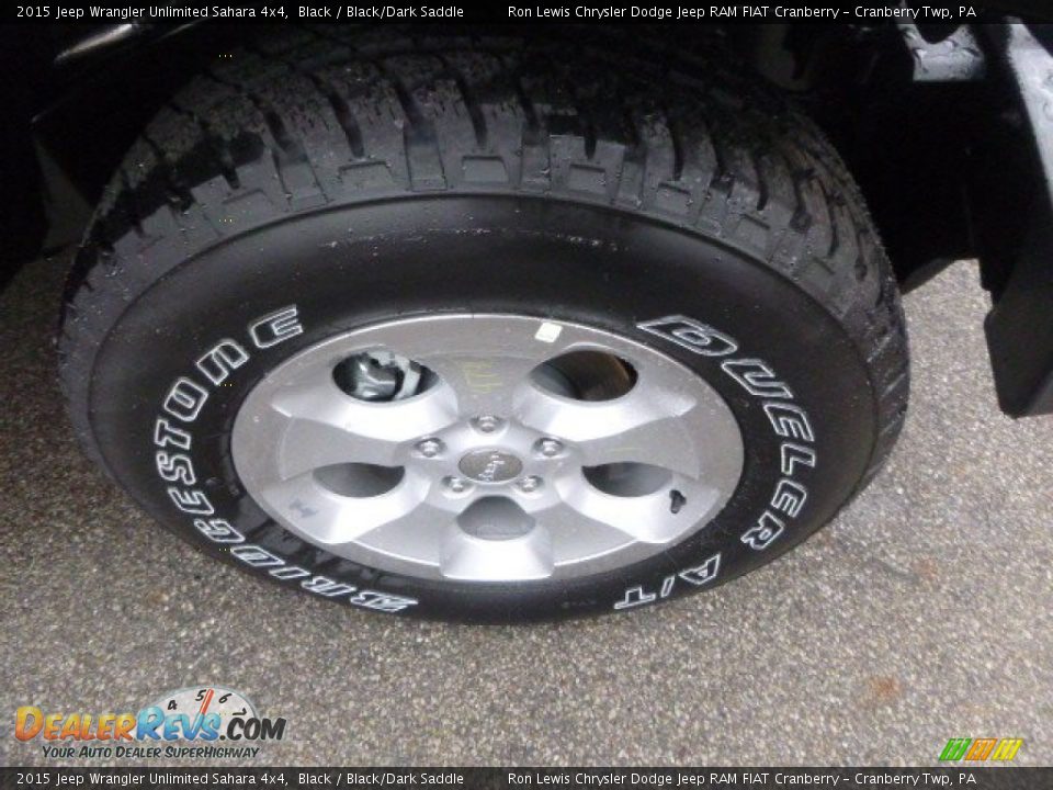 2015 Jeep Wrangler Unlimited Sahara 4x4 Black / Black/Dark Saddle Photo #10