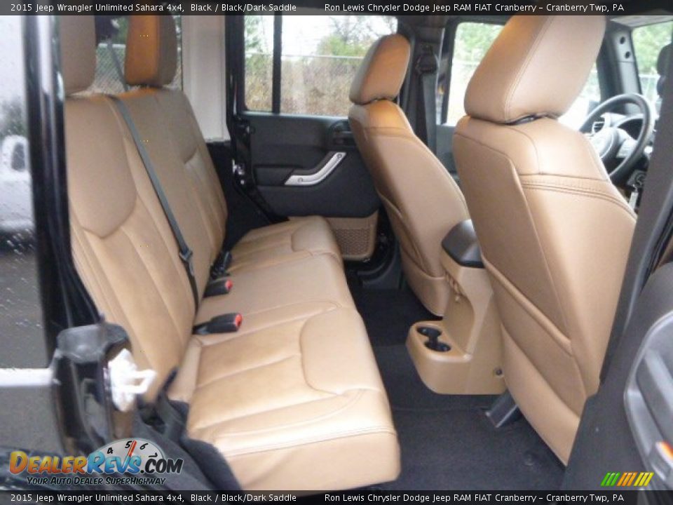2015 Jeep Wrangler Unlimited Sahara 4x4 Black / Black/Dark Saddle Photo #13