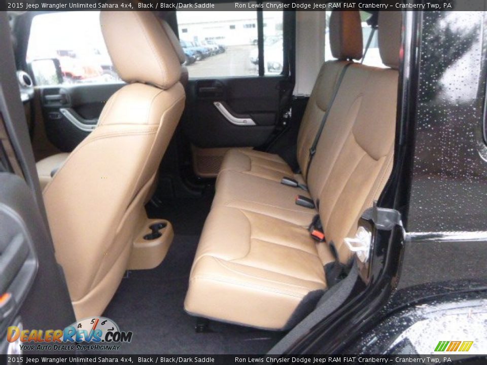 2015 Jeep Wrangler Unlimited Sahara 4x4 Black / Black/Dark Saddle Photo #14