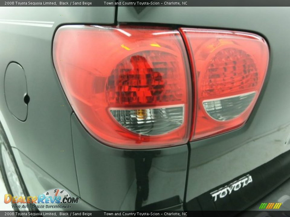 2008 Toyota Sequoia Limited Black / Sand Beige Photo #12