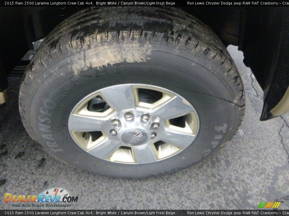 2015 Ram 2500 Laramie Longhorn Crew Cab 4x4 Bright White / Canyon Brown/Light Frost Beige Photo #9