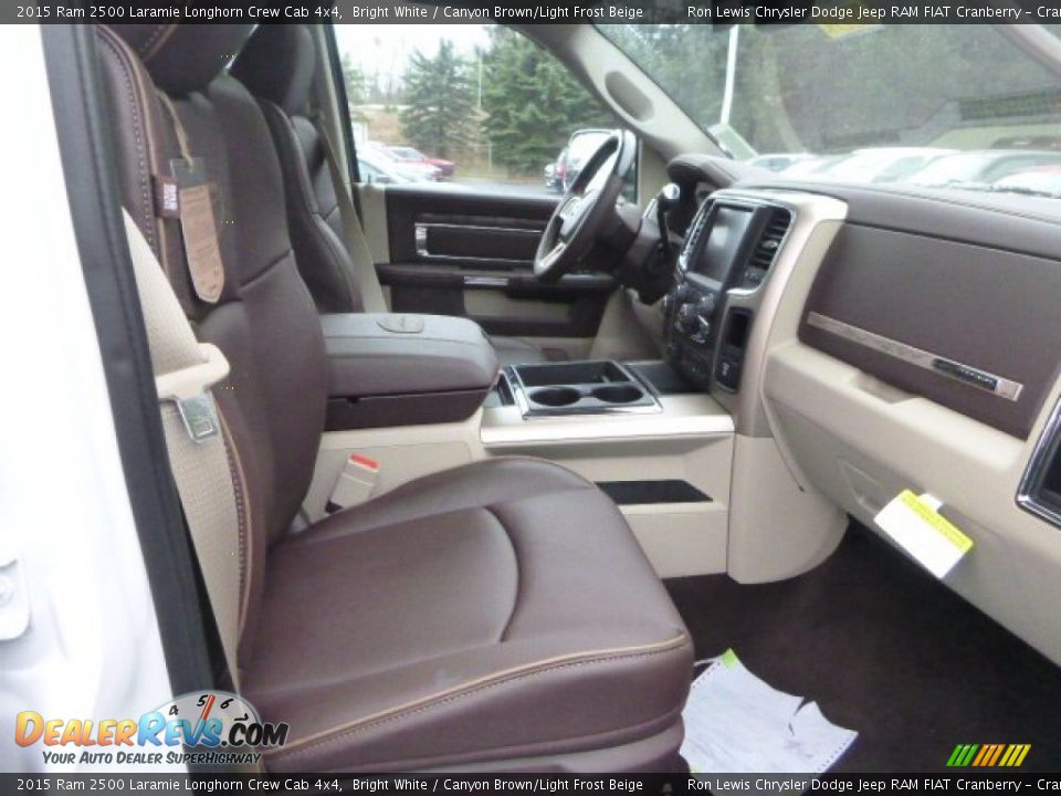 2015 Ram 2500 Laramie Longhorn Crew Cab 4x4 Bright White / Canyon Brown/Light Frost Beige Photo #10