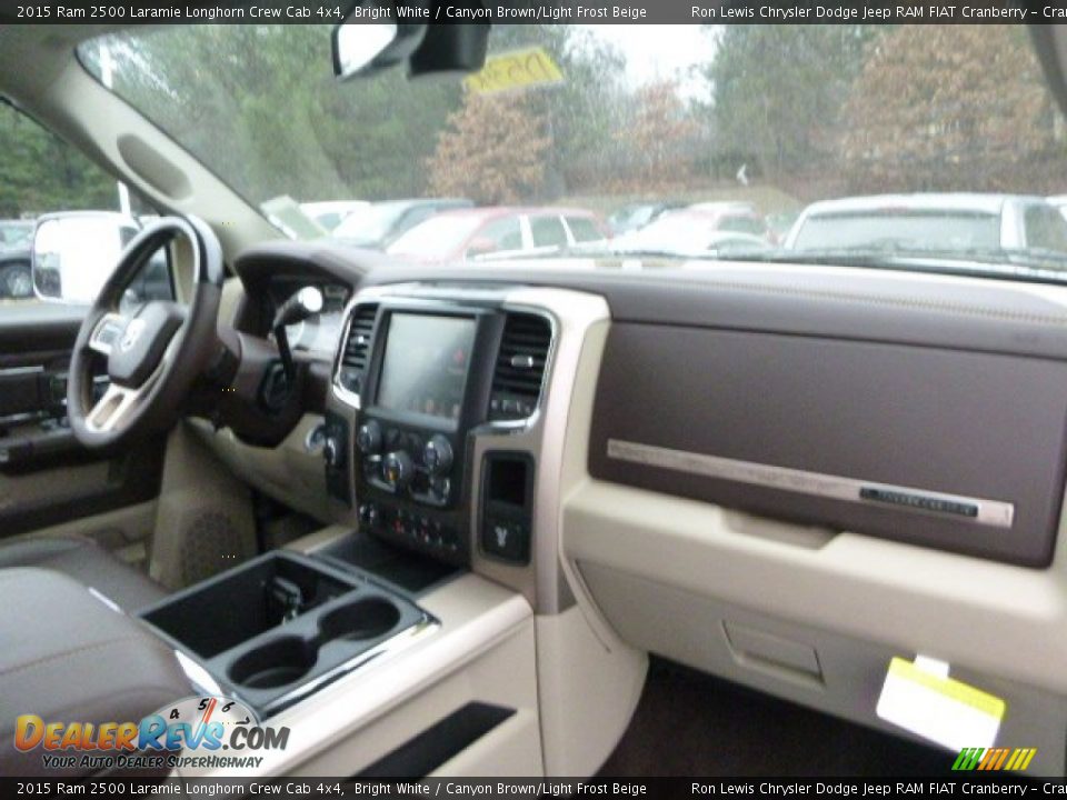 2015 Ram 2500 Laramie Longhorn Crew Cab 4x4 Bright White / Canyon Brown/Light Frost Beige Photo #11