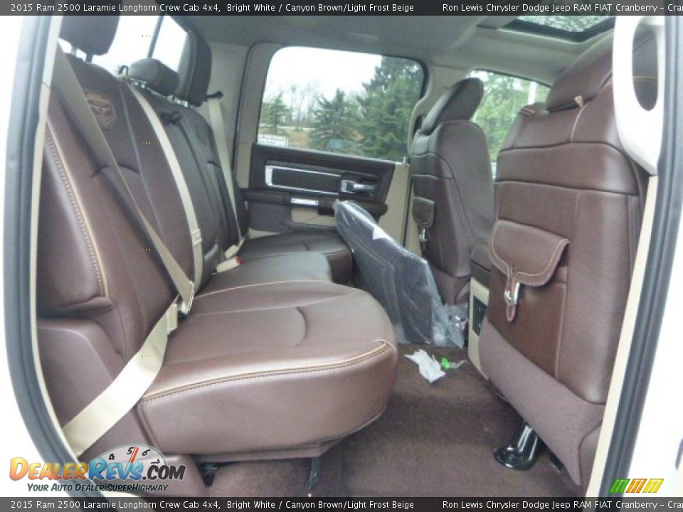 2015 Ram 2500 Laramie Longhorn Crew Cab 4x4 Bright White / Canyon Brown/Light Frost Beige Photo #13