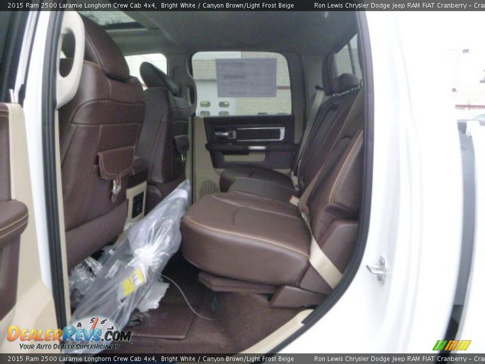 2015 Ram 2500 Laramie Longhorn Crew Cab 4x4 Bright White / Canyon Brown/Light Frost Beige Photo #14