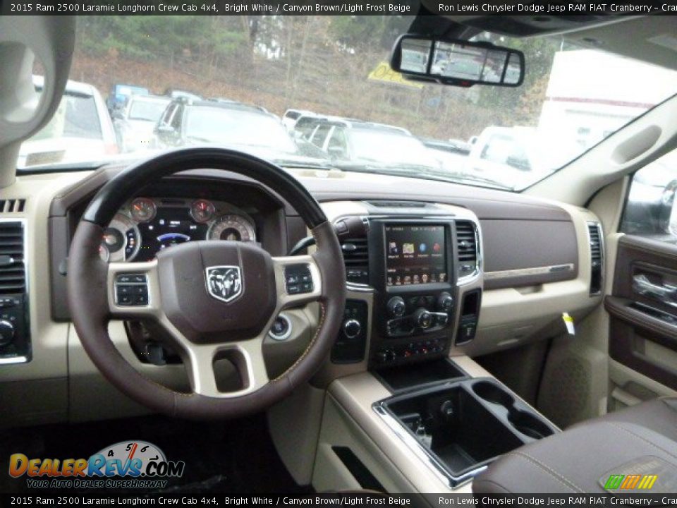 2015 Ram 2500 Laramie Longhorn Crew Cab 4x4 Bright White / Canyon Brown/Light Frost Beige Photo #15