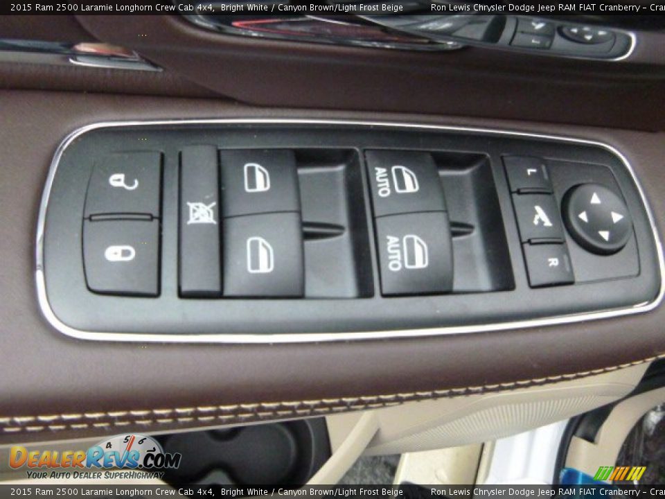 2015 Ram 2500 Laramie Longhorn Crew Cab 4x4 Bright White / Canyon Brown/Light Frost Beige Photo #16