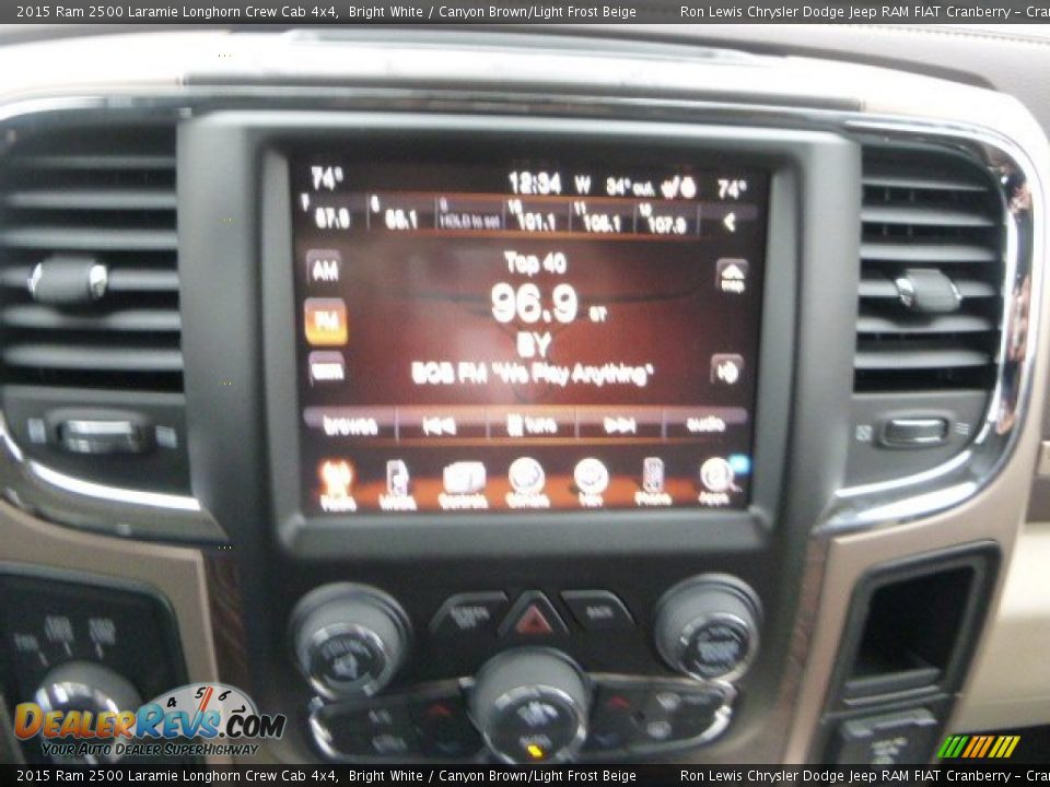 2015 Ram 2500 Laramie Longhorn Crew Cab 4x4 Bright White / Canyon Brown/Light Frost Beige Photo #19
