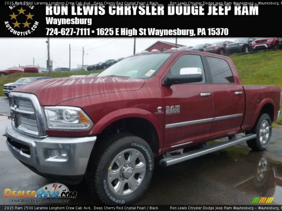 2015 Ram 2500 Laramie Longhorn Crew Cab 4x4 Deep Cherry Red Crystal Pearl / Black Photo #1