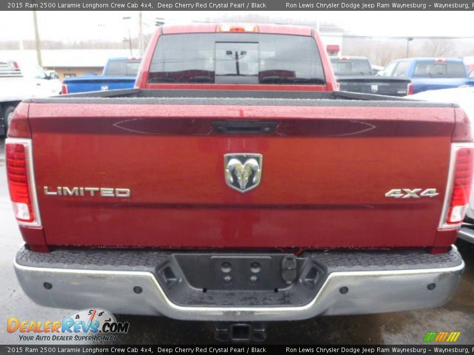 2015 Ram 2500 Laramie Longhorn Crew Cab 4x4 Deep Cherry Red Crystal Pearl / Black Photo #4