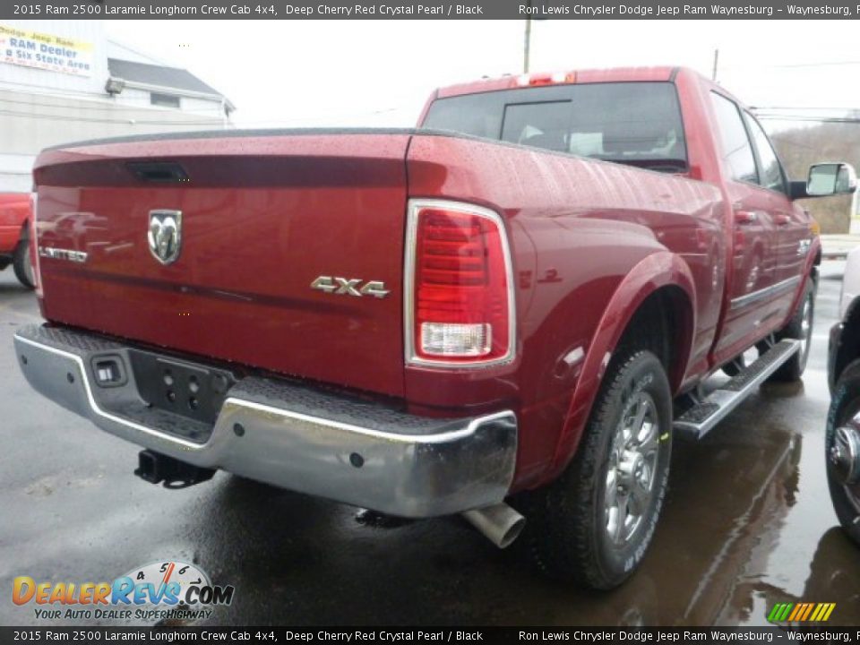 2015 Ram 2500 Laramie Longhorn Crew Cab 4x4 Deep Cherry Red Crystal Pearl / Black Photo #6