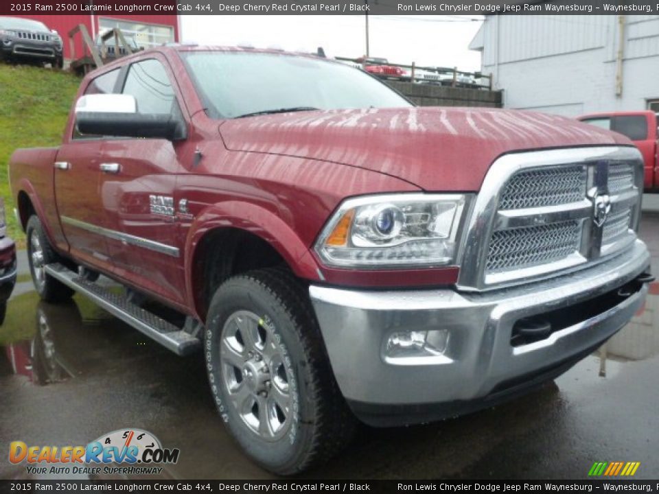 2015 Ram 2500 Laramie Longhorn Crew Cab 4x4 Deep Cherry Red Crystal Pearl / Black Photo #7