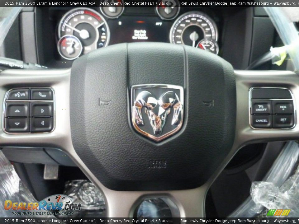 2015 Ram 2500 Laramie Longhorn Crew Cab 4x4 Deep Cherry Red Crystal Pearl / Black Photo #16