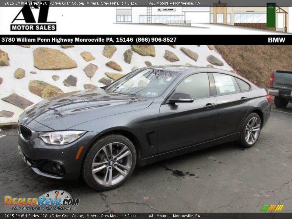 2015 BMW 4 Series 428i xDrive Gran Coupe Mineral Grey Metallic / Black Photo #1