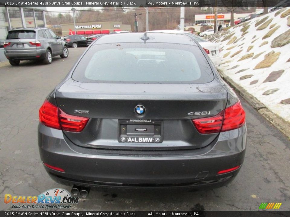 2015 BMW 4 Series 428i xDrive Gran Coupe Mineral Grey Metallic / Black Photo #6