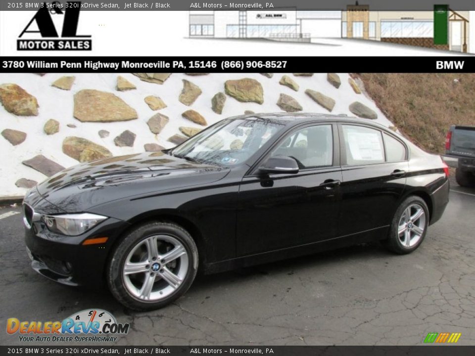 2015 BMW 3 Series 320i xDrive Sedan Jet Black / Black Photo #1