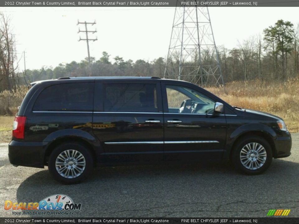 2012 Chrysler Town & Country Limited Brilliant Black Crystal Pearl / Black/Light Graystone Photo #5