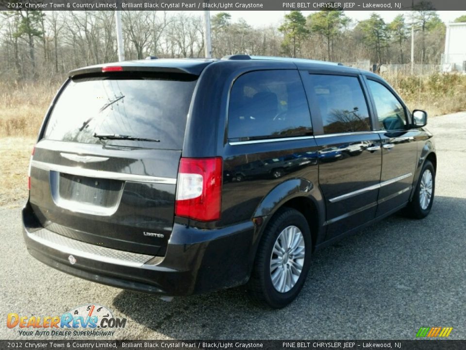 2012 Chrysler Town & Country Limited Brilliant Black Crystal Pearl / Black/Light Graystone Photo #7