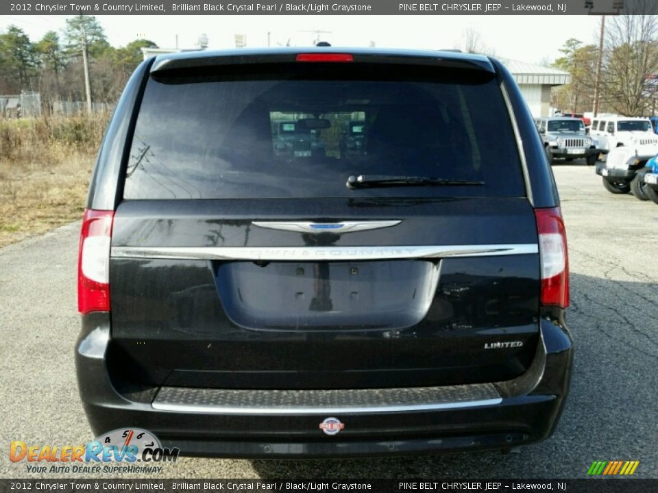 2012 Chrysler Town & Country Limited Brilliant Black Crystal Pearl / Black/Light Graystone Photo #8