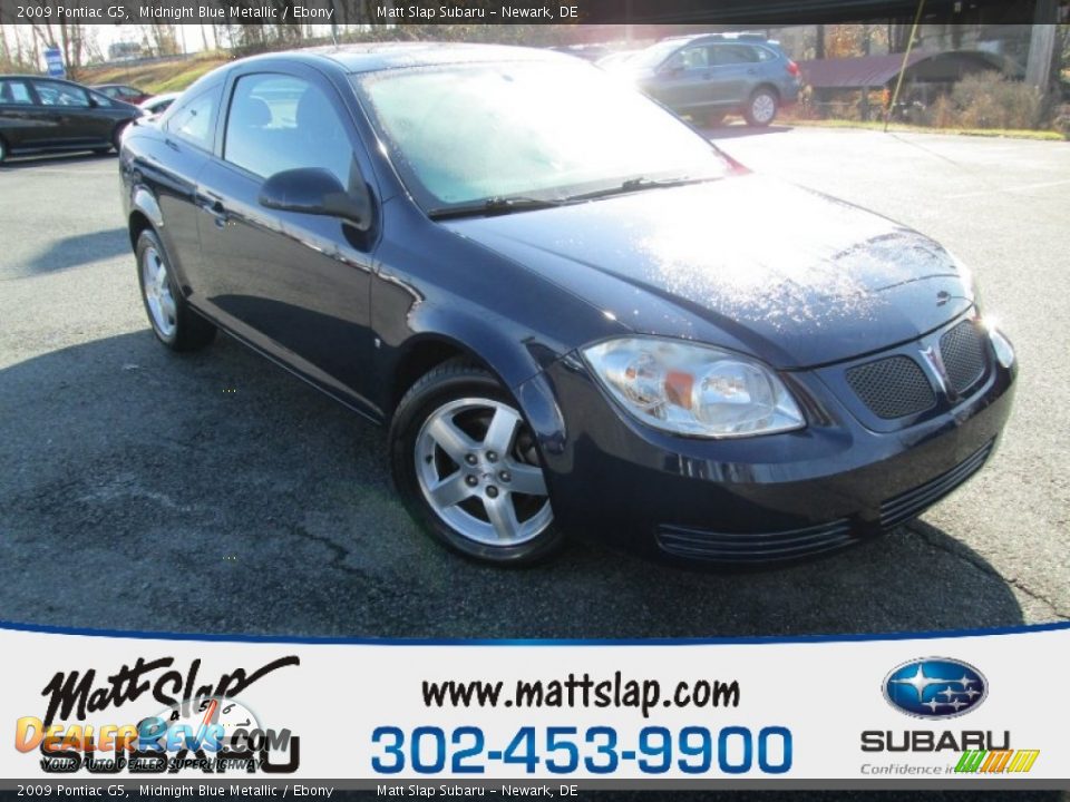 2009 Pontiac G5 Midnight Blue Metallic / Ebony Photo #1