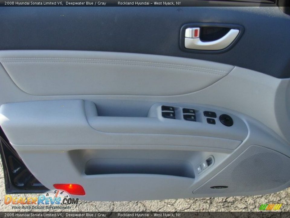 2008 Hyundai Sonata Limited V6 Deepwater Blue / Gray Photo #7