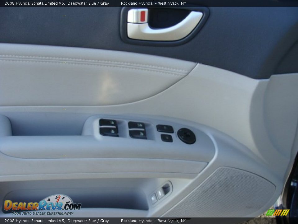 2008 Hyundai Sonata Limited V6 Deepwater Blue / Gray Photo #8