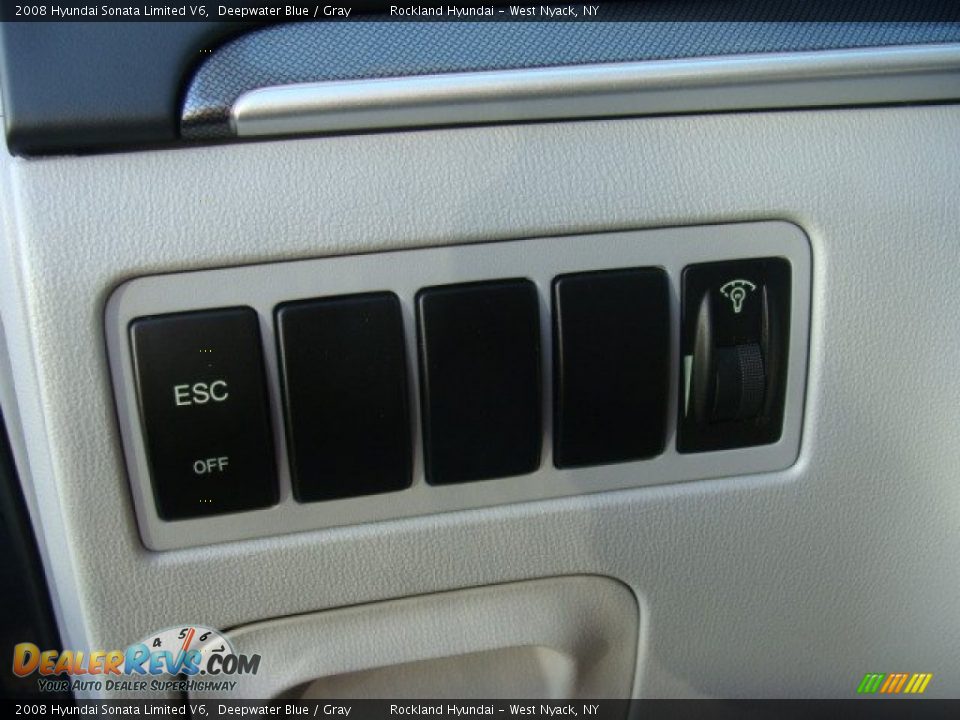 2008 Hyundai Sonata Limited V6 Deepwater Blue / Gray Photo #12