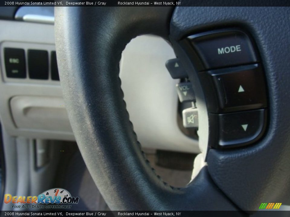 2008 Hyundai Sonata Limited V6 Deepwater Blue / Gray Photo #14