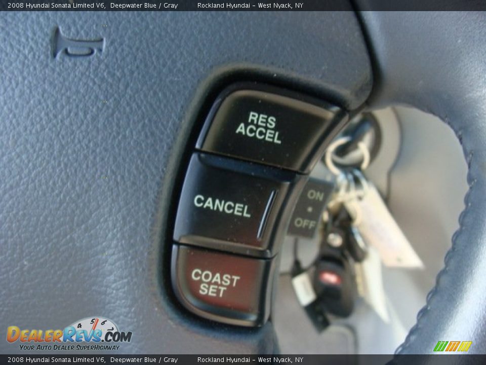 2008 Hyundai Sonata Limited V6 Deepwater Blue / Gray Photo #15