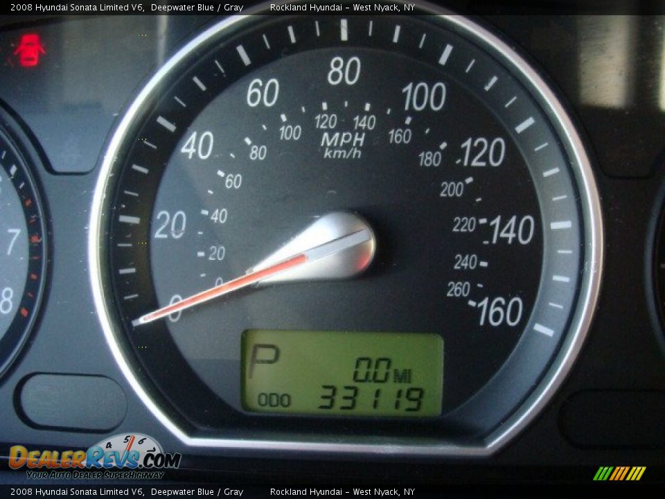 2008 Hyundai Sonata Limited V6 Deepwater Blue / Gray Photo #16