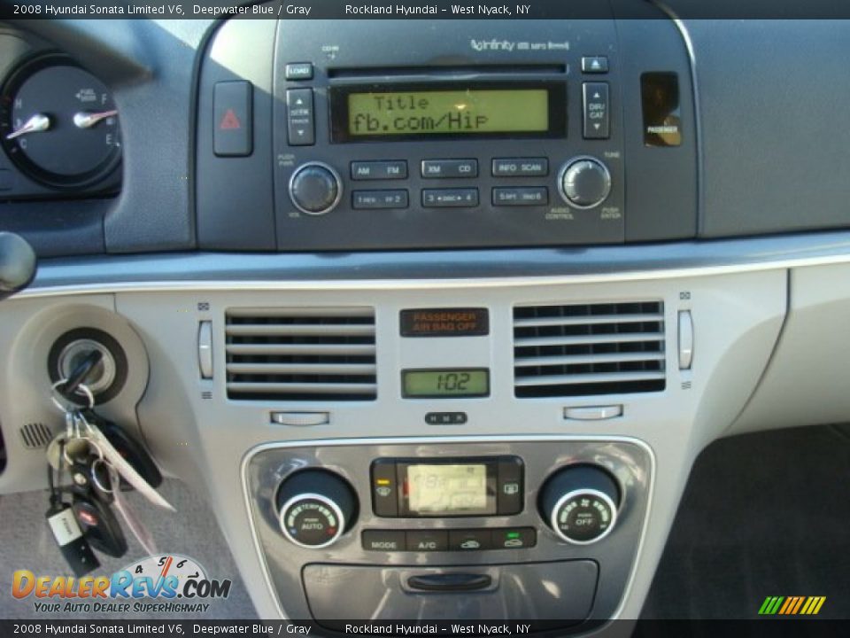 2008 Hyundai Sonata Limited V6 Deepwater Blue / Gray Photo #17