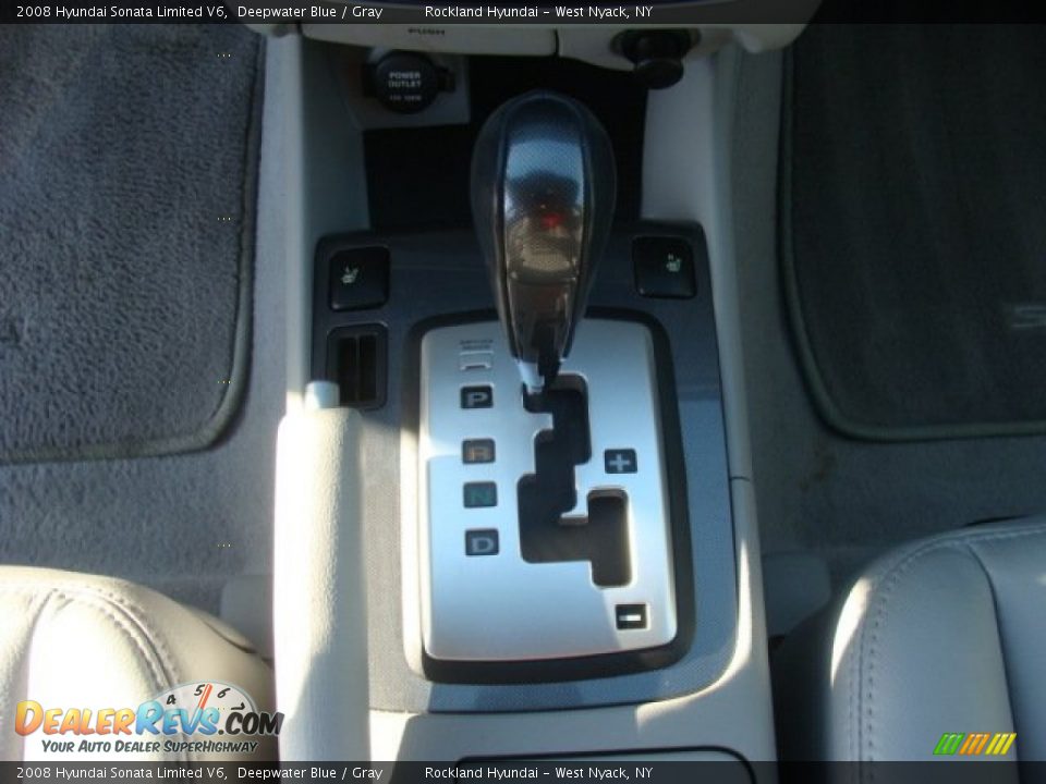 2008 Hyundai Sonata Limited V6 Deepwater Blue / Gray Photo #18