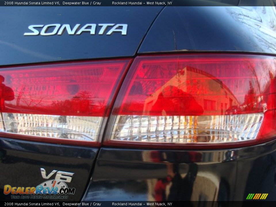 2008 Hyundai Sonata Limited V6 Deepwater Blue / Gray Photo #21